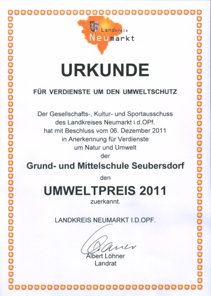 Urkunde_Umweltpreis